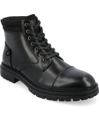Vance Co. Men's Fegan Tru Comfort Foam Cap Toe Lace-Up Ankle Boots