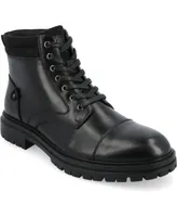 Vance Co. Men's Fegan Tru Comfort Foam Cap Toe Lace-Up Ankle Boots