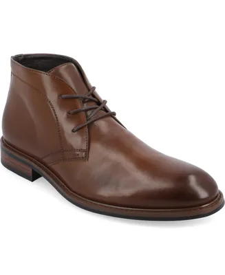 Vance Co. Men's Linus Tru Comfort Foam Plain Toe Lace-Up Chukka Boots