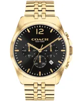 Coach Men's Greyson Gold-Tone Stainless Steel Bracelet Watch 43mm
