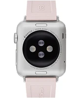 Coach Pink Pearlized Signature C Silicone Strap for 38, 40, 41mm Apple Watch