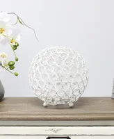 Lalia Home Elipse 8" Metal Crystal Orb Table Lamp
