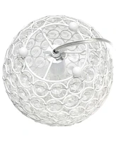 Lalia Home Elipse 8" Metal Crystal Orb Table Lamp