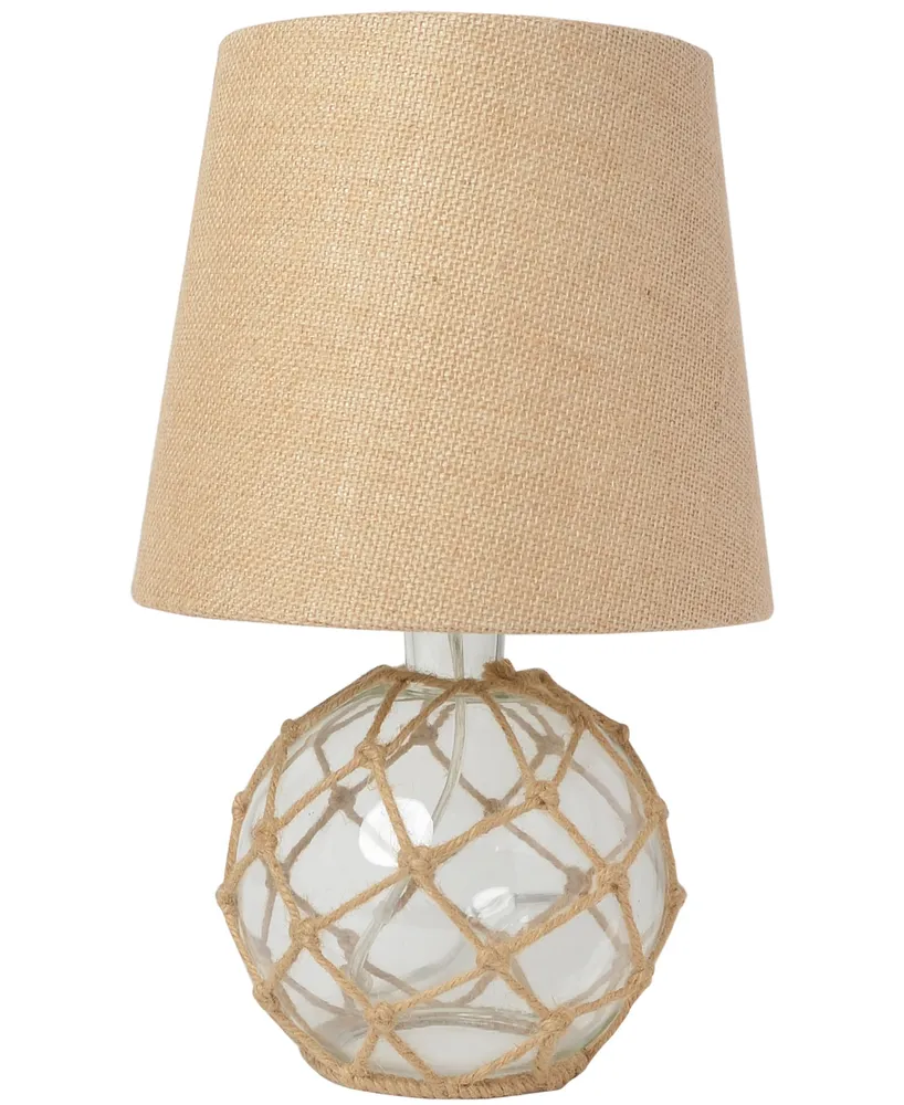 Lalia Home Maritime 14.75" Glass Rope Table Lamp