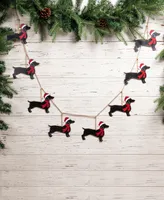 Glitzhome 2 Pack 6" L Metal Christmas Dog Garland