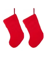 Glitzhome 2 Pack 20" L Hooked Stocking, Cat