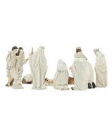 Glitzhome 12 Pieces Oversized Resin Nativity Figurine Set