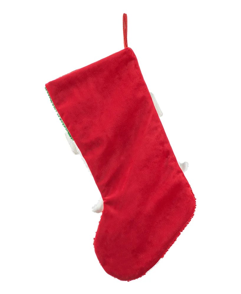 Glitzhome 20.5" L Hooked Stocking, Santa