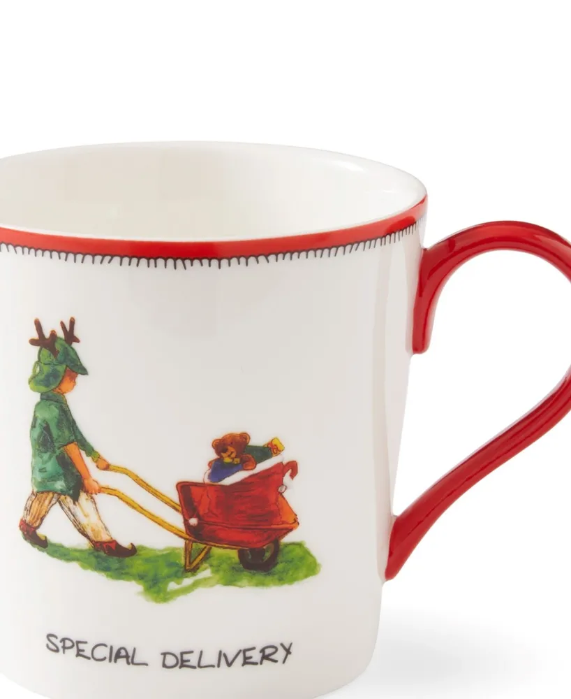 Kit Kemp for Spode Christmas Doodles Special Delivery Mug