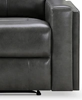 Abbyson Living Rhodes 81.5" Top-Grain Leather Manual Reclining Sofa