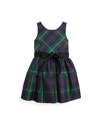 Polo Ralph Lauren Toddler and Little Girls Plaid Fit-and-Flare Dress - Green