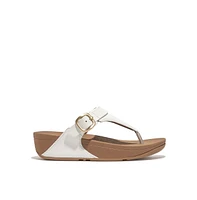 FitFlop Women's Lulu Adjustable Leather Toe-Post Sandals