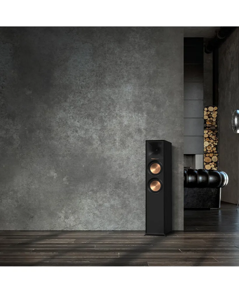 Klipsch R-605FA Reference Floor standing Speaker with Built-In Elevation Up-Firing Dolby Atmos Tweeter - Each (Black)