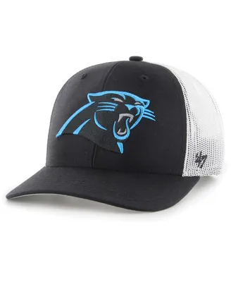 Men's '47 Brand Black Carolina Panthers Adjustable Trucker Hat
