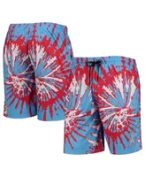 Men's Foco Light Blue Houston Oilers Retro Static Mesh Lounge Shorts