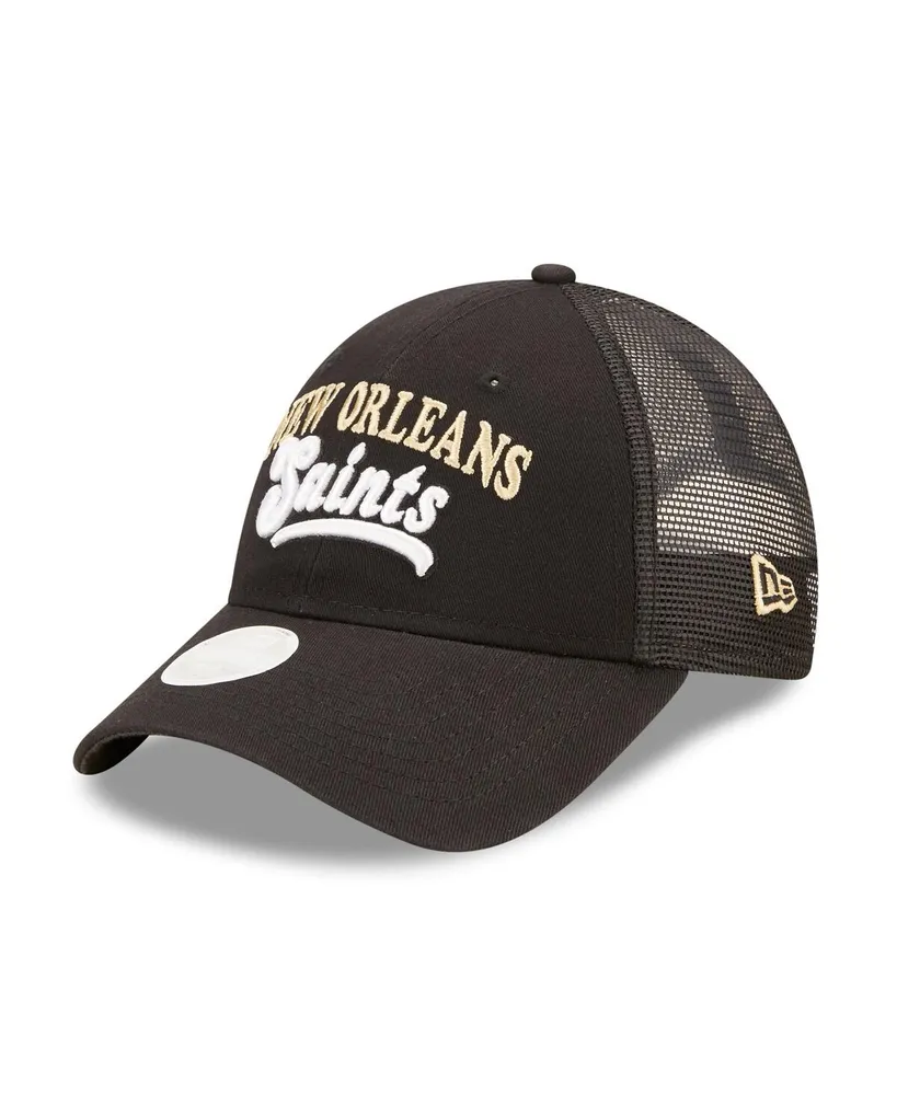 Women's New Era Black New Orleans Saints Team Trucker 9FORTY Snapback Hat