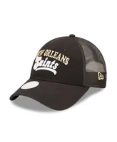 Women's New Era Black New Orleans Saints Team Trucker 9FORTY Snapback Hat