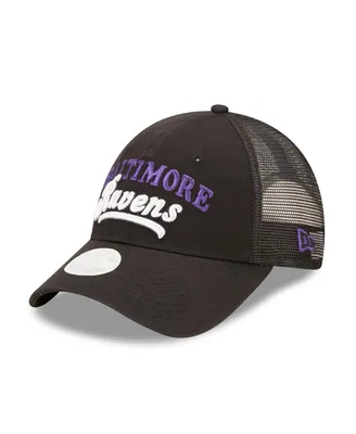 Women's New Era Black Baltimore Ravens Team Trucker 9FORTY Snapback Hat