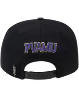 Men's Pro Standard Black Prairie View A&M Panthers Arch Over Logo Evergreen Snapback Hat