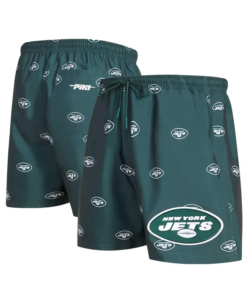 Men's Pro Standard Green New York Jets Allover Print Mini Logo Shorts