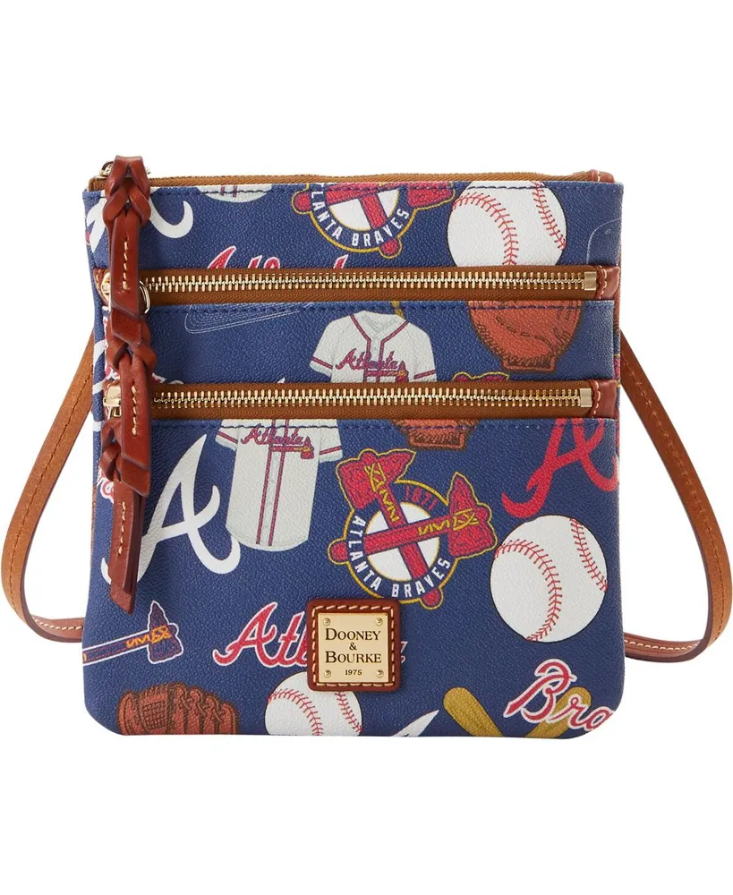 Women's Dooney & Bourke Atlanta Braves Game Day Triple Zip Crossbody Purse