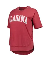 Women's Pressbox Crimson Alabama Crimson Tide Arch Poncho T-shirt