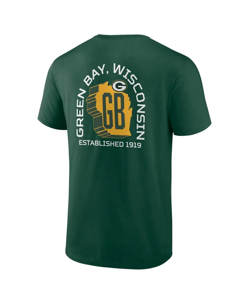 Men's Profile Green Green Bay Packers Big and Tall Two-Sided T-shirt