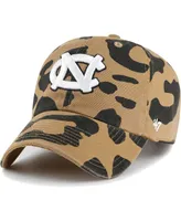 Women's '47 Brand North Carolina Tar Heels Rosette Leopard Clean Up Adjustable Hat