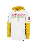Men's '47 Brand White San Diego Padres City Connect Trifecta Shortstop Pullover Hoodie