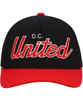 Men's Mitchell & Ness Black D.c. United Team Script 2.0 Stretch Snapback Hat