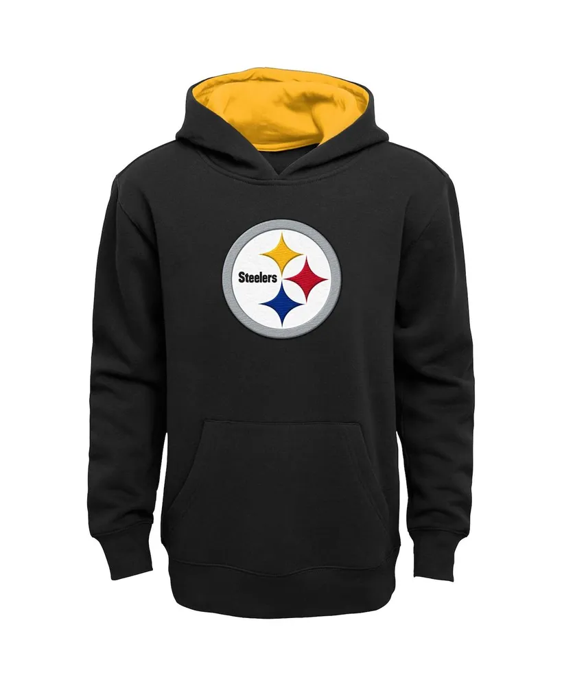 Big Boys Black Pittsburgh Steelers Prime Pullover Hoodie