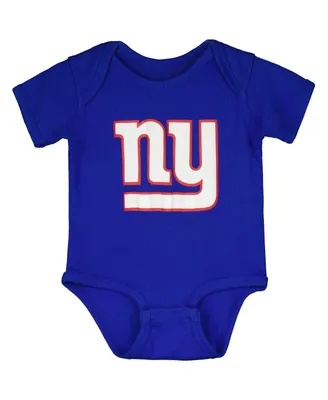 Newborn and Infant Boys Girls Royal New York Giants Team Logo Bodysuit