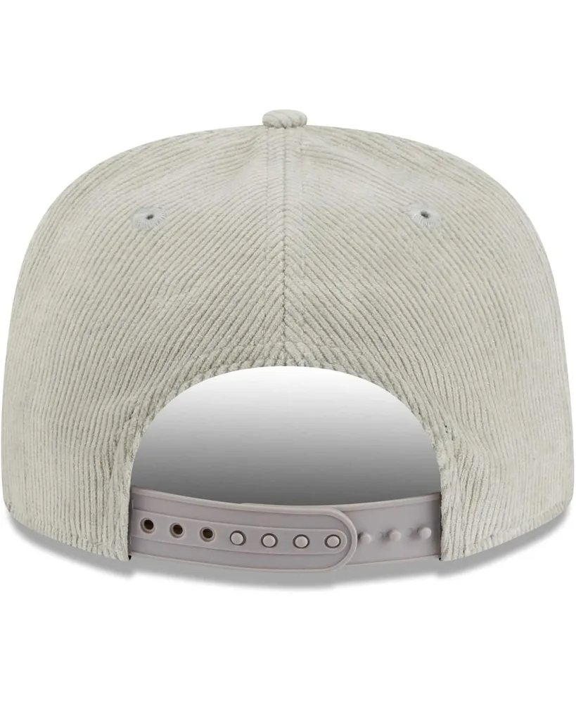 Men's New Era Gray Los Angeles Dodgers Corduroy Golfer Adjustable Hat