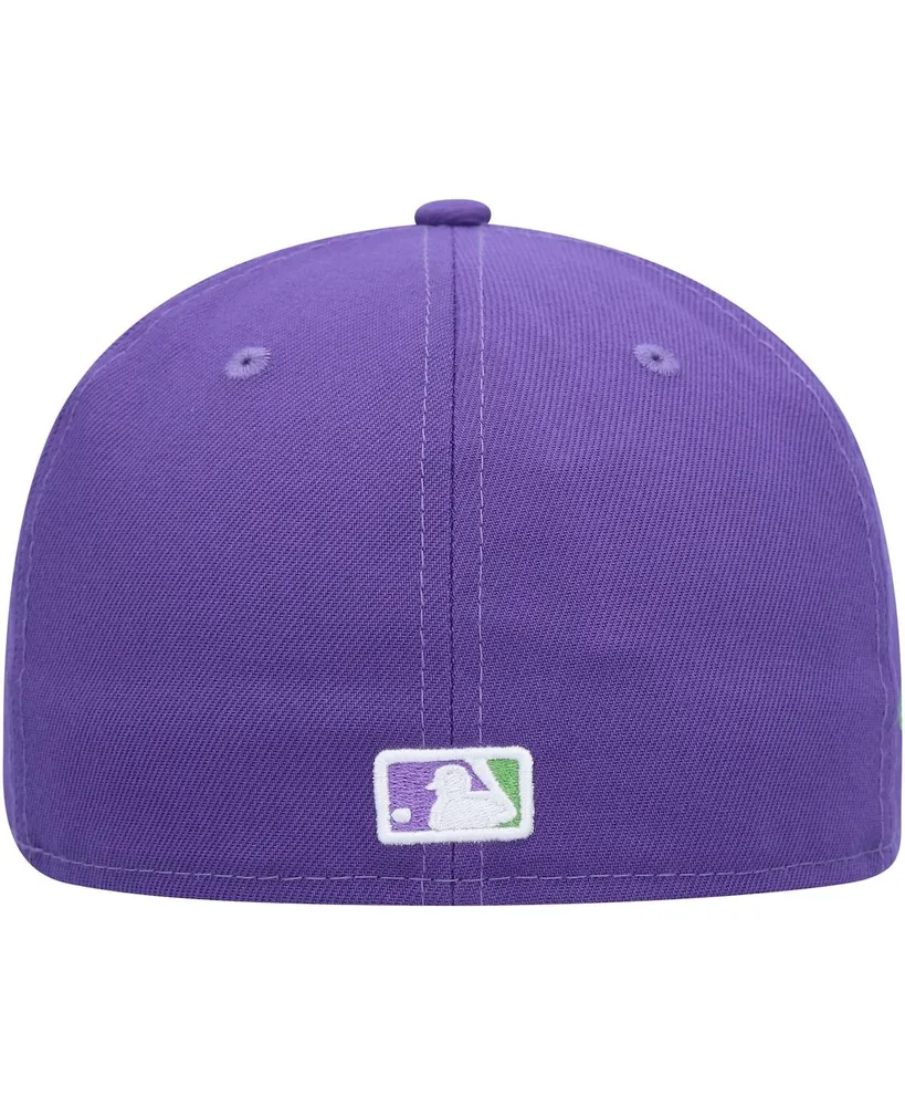 Men's New Era Purple San Francisco Giants Lime Side Patch 59FIFTY Fitted Hat