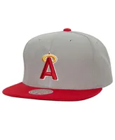 Men's Mitchell & Ness Gray California Angels 1989-1992 Cooperstown Collection Away Snapback Hat