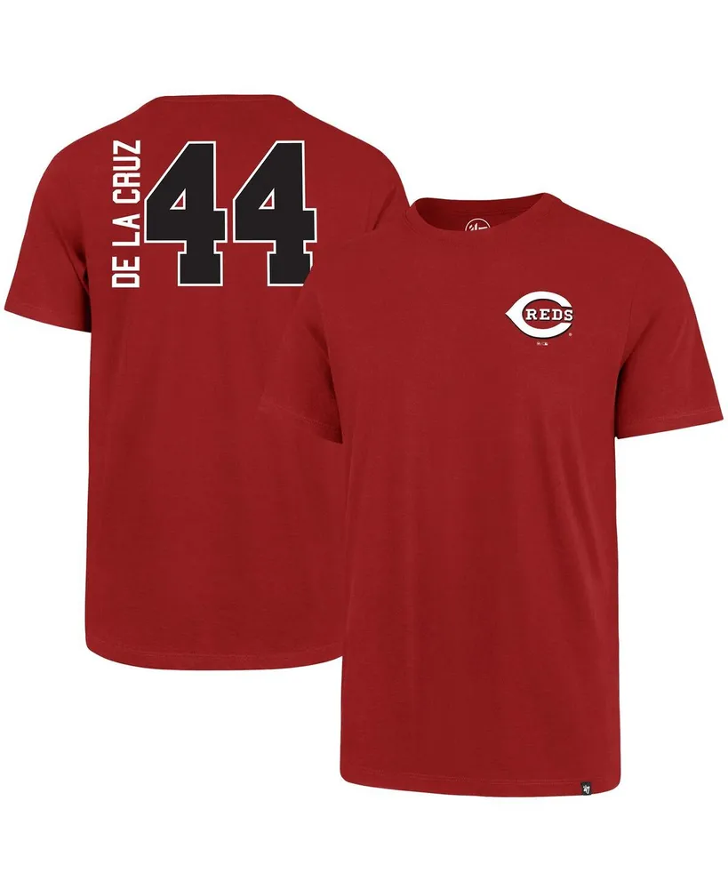 Men's '47 Brand Elly De La Cruz Red Cincinnati Reds Name and Number T-shirt