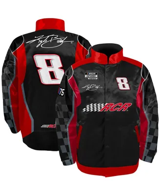 Men's Richard Childress Racing Team Collection Black, Red Kyle Busch Nylon Uniform Full-Snap Jacket