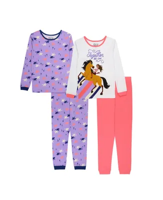 Spirit Little Girls Top and Pajama, 4 Piece Set