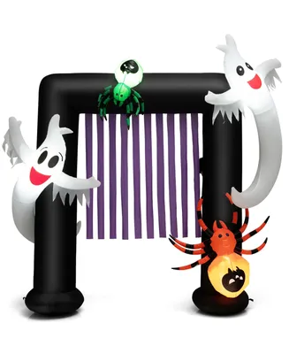 Costway 7.5FT Halloween Inflatable Archway Blow-up Festive Decoration for Backyard Porch