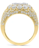 Men's Diamond Halo Cluster Ring (5 ct. t.w.) in 10k Gold