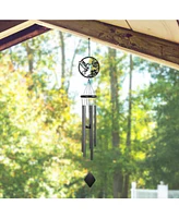 38" Long Metal Black Hummingbird Silhouette Wind Chime