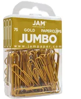 Jam Paper Colorful Jumbo Paper Clips - Large 2" - Paperclips - 75 Pack