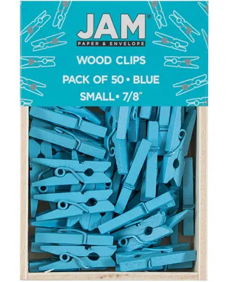 JAM PAPER Colorful Push Pins - Baby Blue Pushpins - 100/Pack