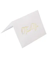 Jam Paper Blank Thank You Cards Set - Thank You Cards - Bright Cards with Script - 104 Cards 100 Matching Envelopes