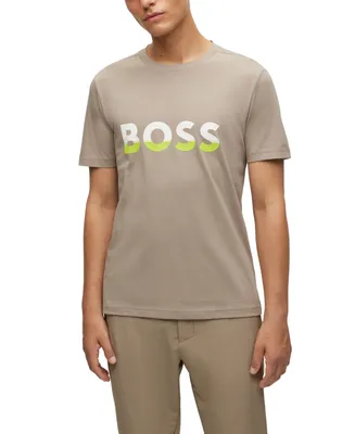 Boss by Hugo Men's Color-Blocked Logo Print T-shirt