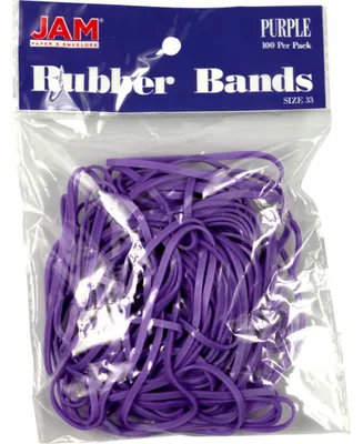 Jam Paper Colorful Rubber Bands - Size 33 - 100 Per Pack