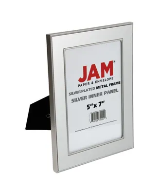 Jam Paper Plated Metal Picture Frames - 5" x 7" - 2 Per Pack