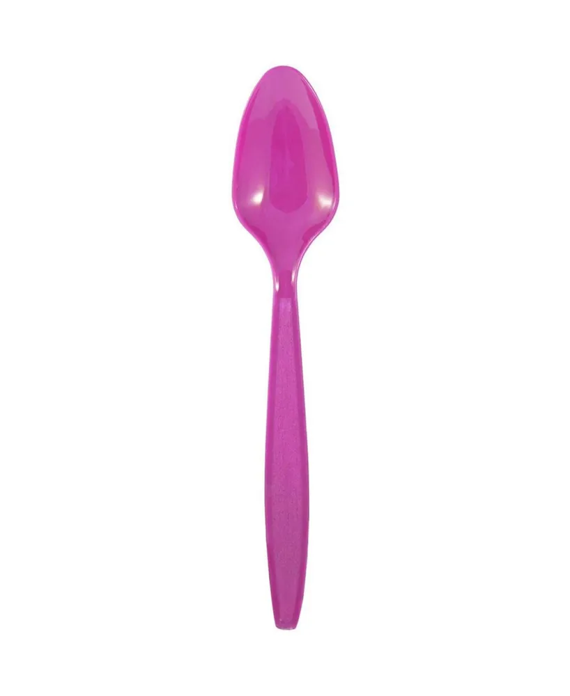 Jam Paper Big Party Pack of Premium Plastic Spoons