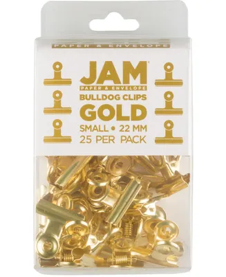 Jam Paper Metal Bulldog Clips - Small - 22 Millimeter - 25 Per Pack