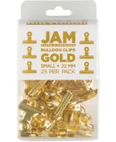 Jam Paper Metal Bulldog Clips - Small - 22 Millimeter - 25 Per Pack